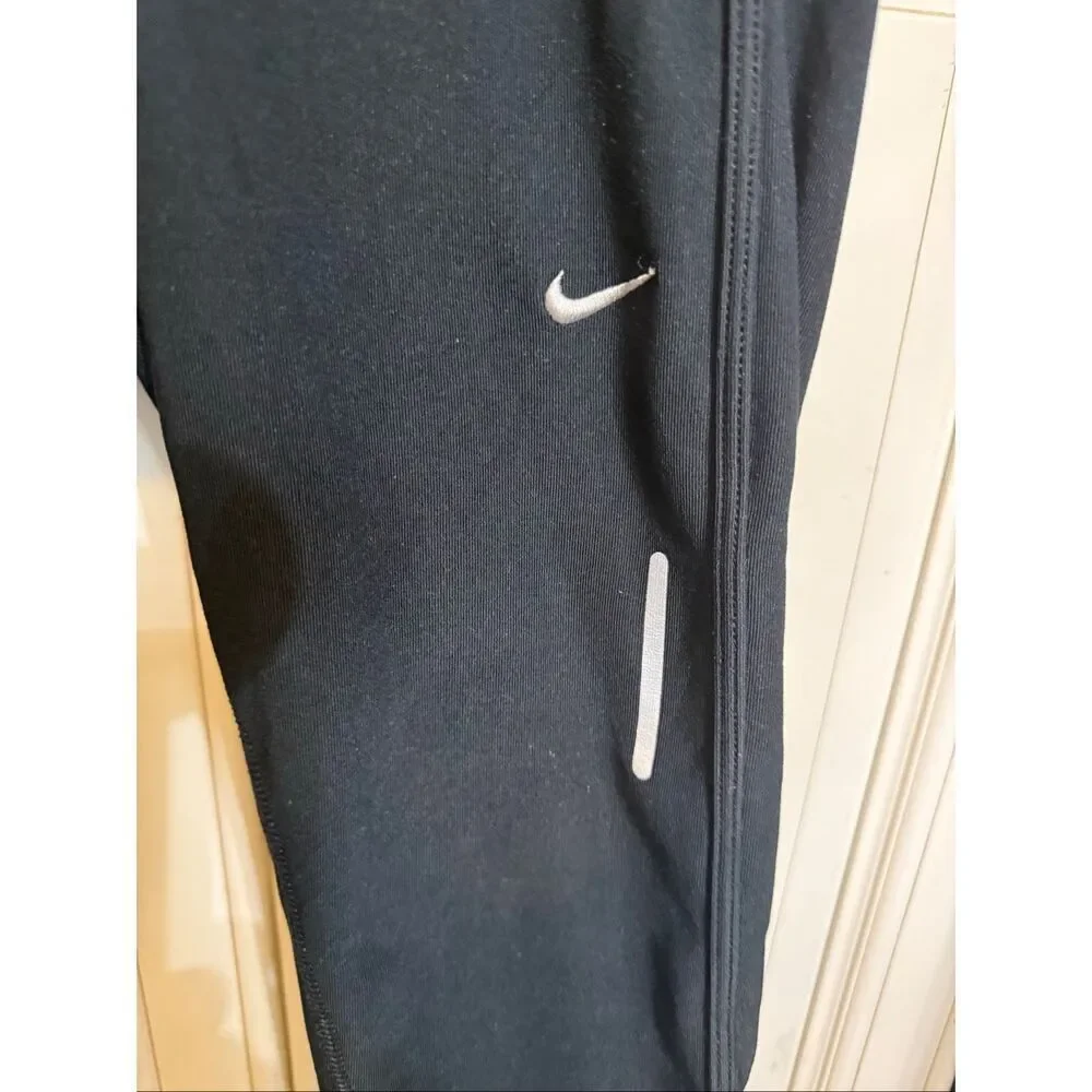 Nike Women's Dri-fit Running Cropped Capri Activewear Leggings Black Small